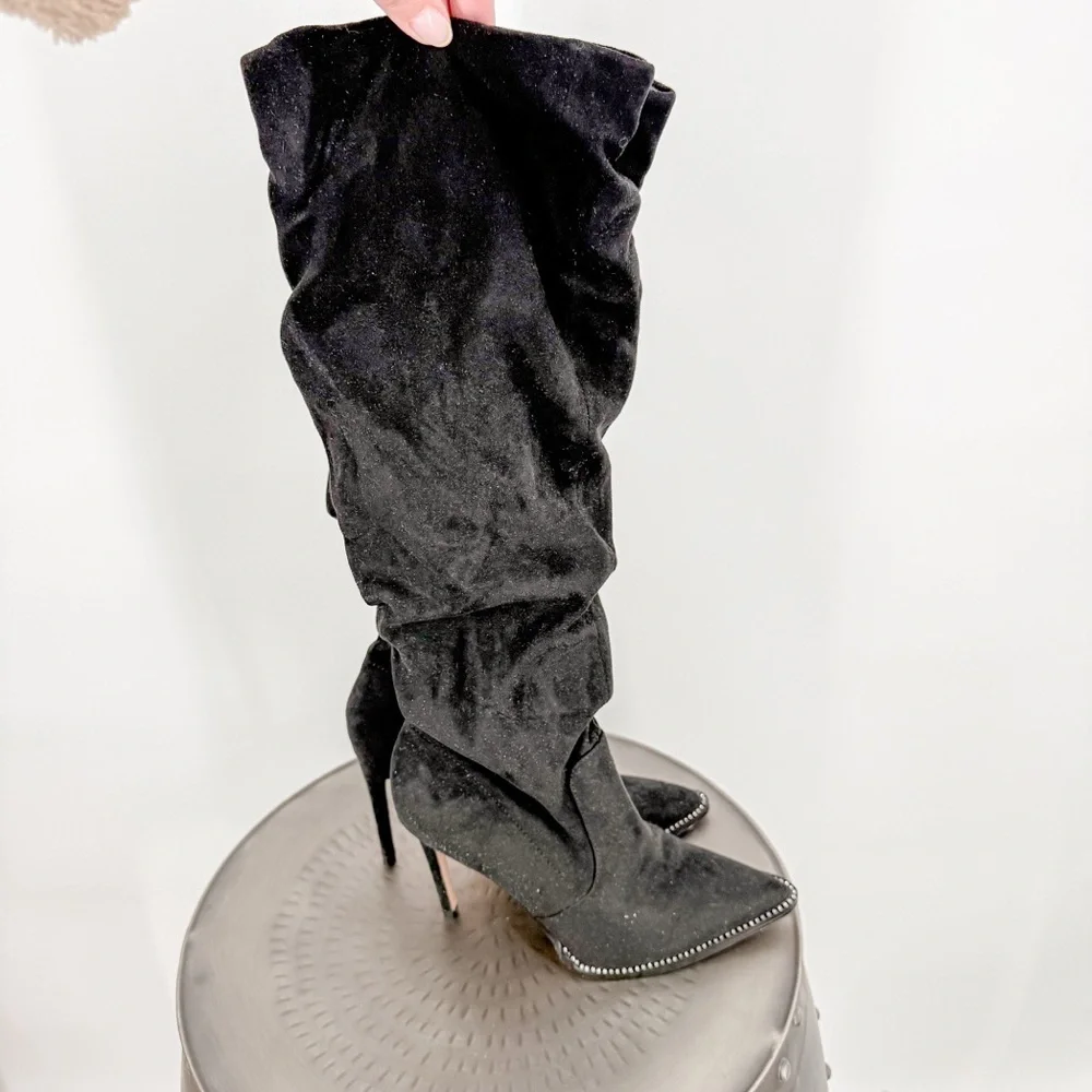 Mix No. 6 Black Over the Knee Boots